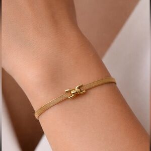 Christian Dior Elegant Gold Mesh Bracelet👝